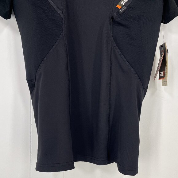5.11 Cams Short Sleeve Base Layer Shirt Carry Conceal Padded 41222 Size XL Black - Picture 4 of 14
